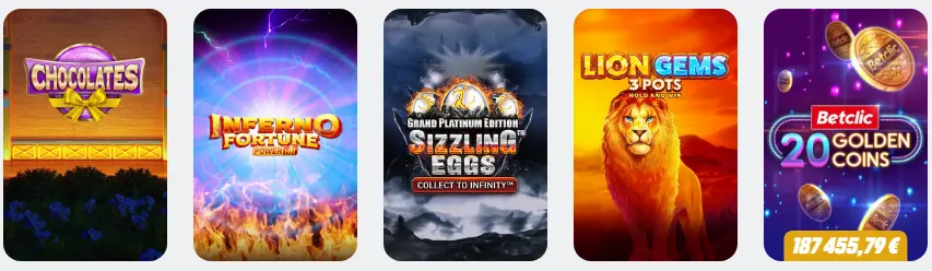 Slot Machines no BETCLIC PT
