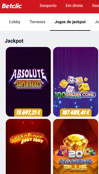 Instalar a aplicação num BETCLIC PT
