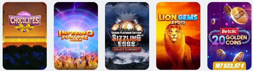 Jogos e limites exclusivos BETCLIC PT